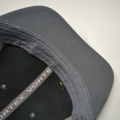 Vortex Trucker Hat Gray One Size Mesh Snapback Yellow Patch Logo Optics Hunting