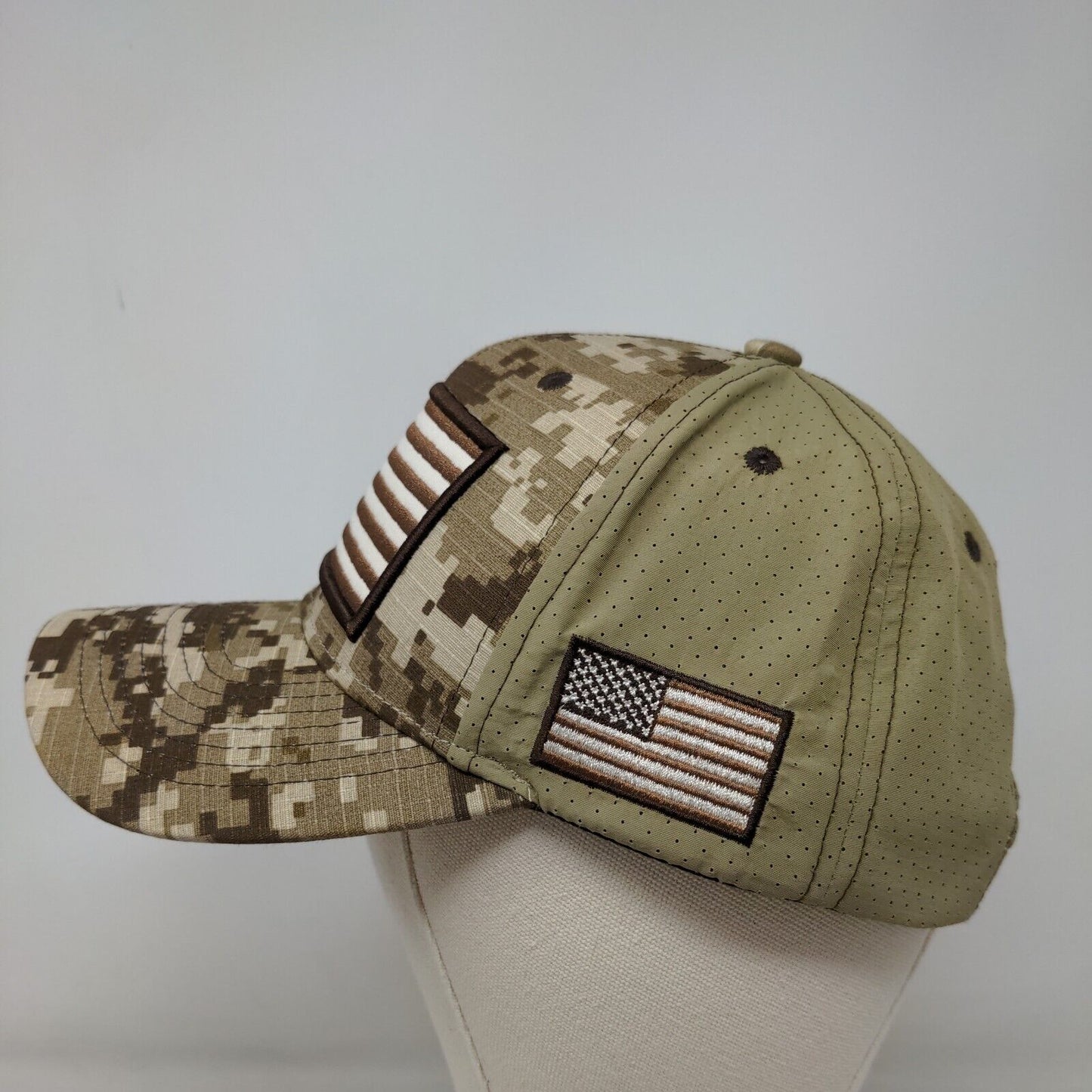 Unbranded Men's Snapback Hat Digital Camo Embroidered Patriotic American Flag
