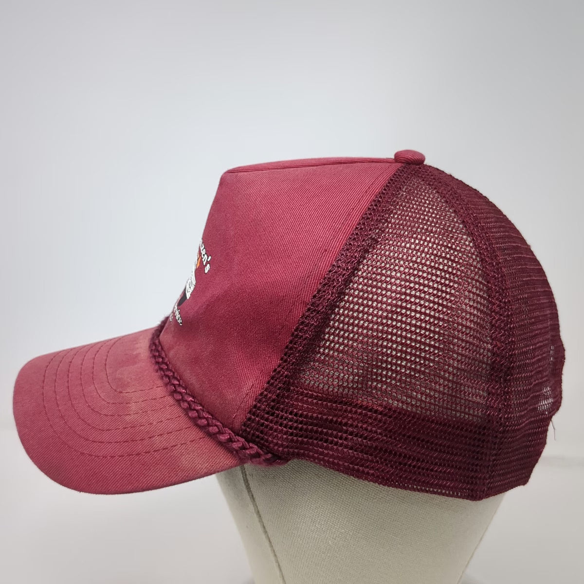 KC Trucker Hat Red One Size Snapback Mesh Rope Bob Franzen Pilot Car Service
