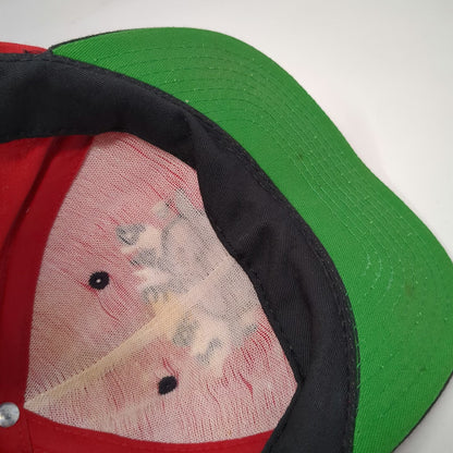 Disney Store Snapback Red Mickey Mouse Plane Crazy Comic Hat USA Vintage