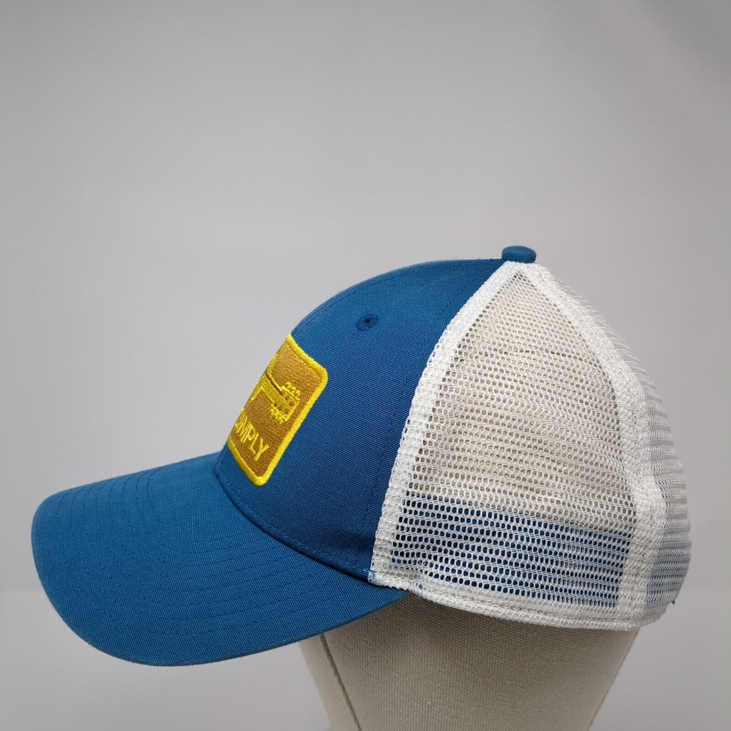Patagonia Snapback Mesh Back Hat Blue OSFA Live Simply Embroidered Logo Guitar