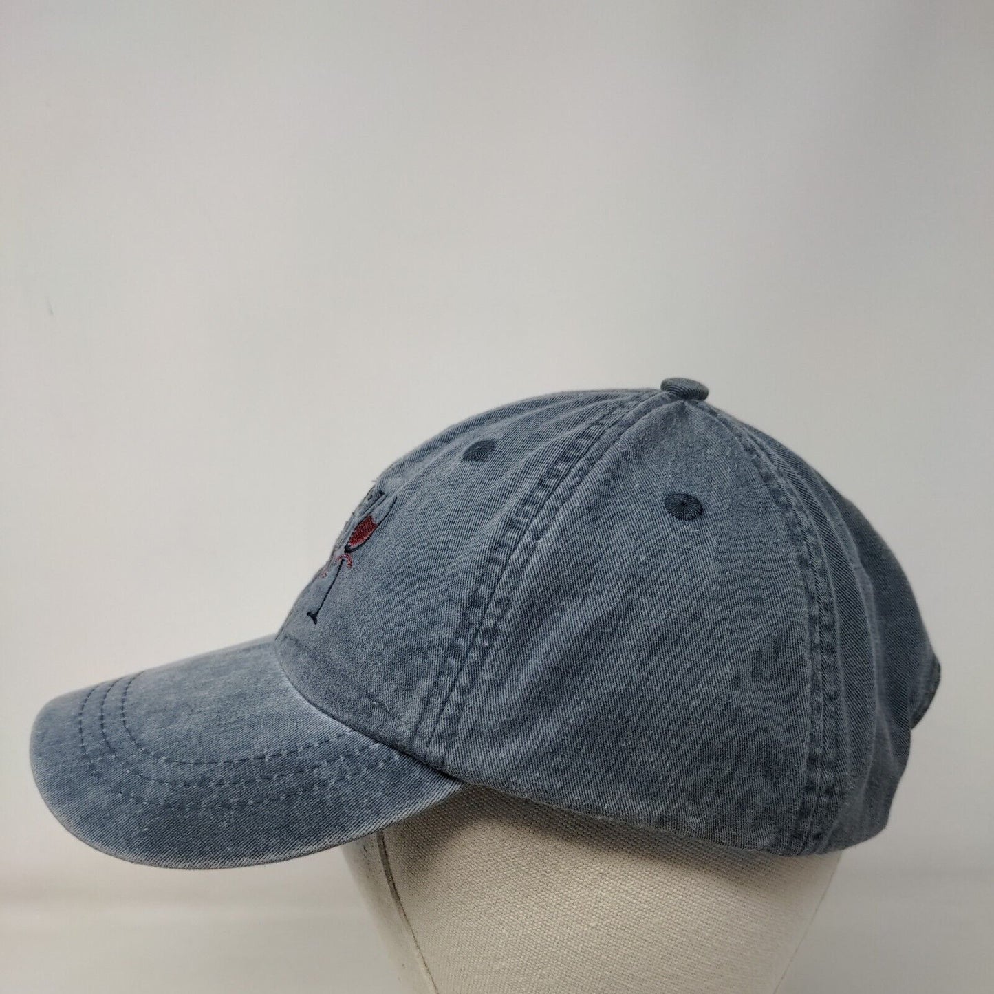 I Don't Give A Sip Slideback Hat Blue One Size Leather Strap Adams