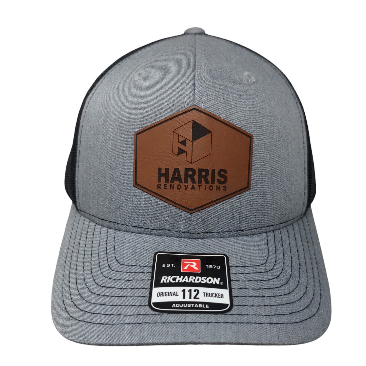 Harris Renovations Snapback Trucker Hat Gray One Size Mesh Back Richardson