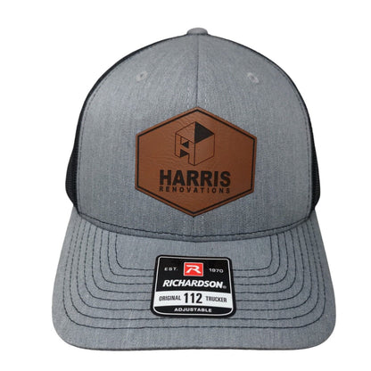Harris Renovations Snapback Trucker Hat Gray One Size Mesh Back Richardson