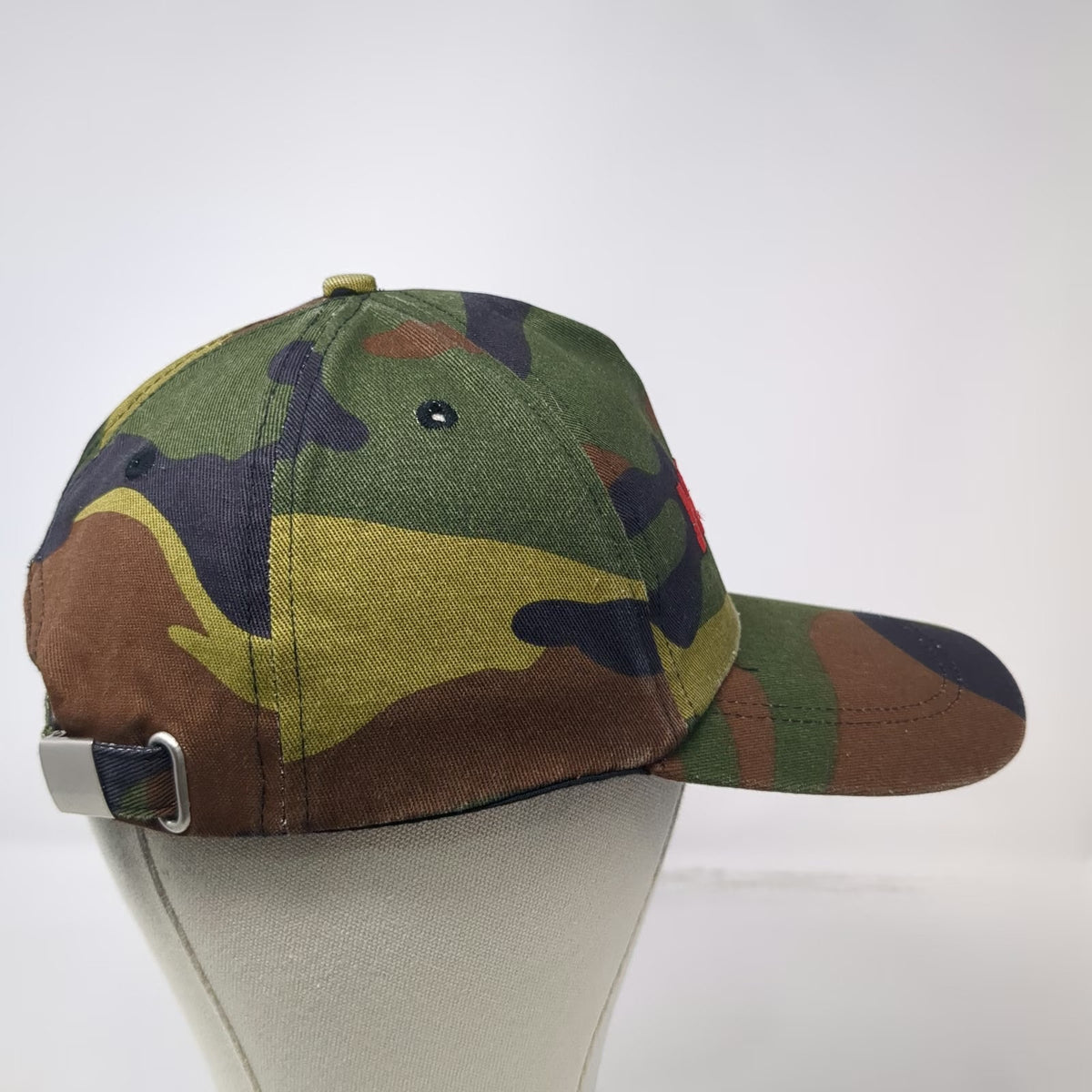 HALO Logo Woodland Camouflage 5 Panel Hat Green One Size Adjustable Slideback