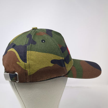 HALO Logo Woodland Camouflage 5 Panel Hat Green One Size Adjustable Slideback