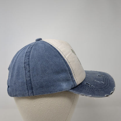 Lacrosse Slideback Hat Blue One Size Adjustable 6 Panel Distressed Cotton