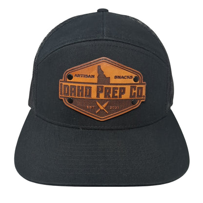 Idaho Prep Co. Patch Snapback Mesh Back Trucker Hat Black One Size