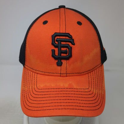 San Francisco Giants MLB New Era Baseball Cap Orange XL 39THIRTY Mesh Back Black