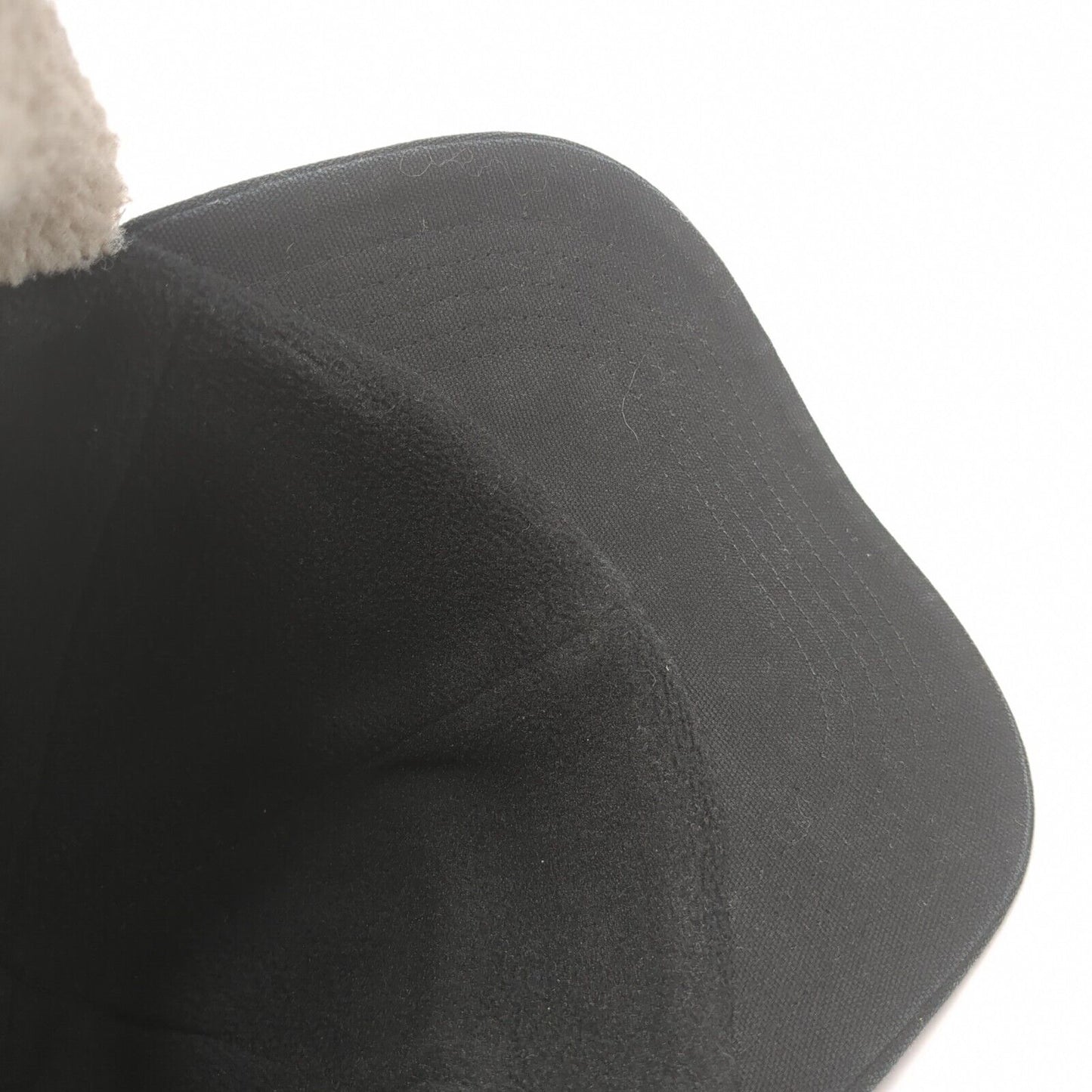 Levi's Leather Patch Fitted Trapper Hat Black S/M Ear Flap Sherpa