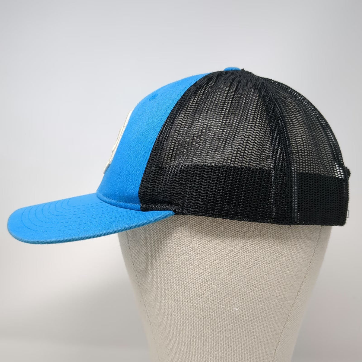 Richardson Trucker Hat Blue L Snapback Mesh Back Scenic D Patch Mountain Hat