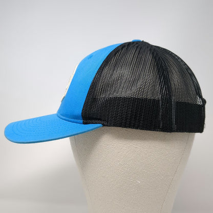 Richardson Trucker Hat Blue L Snapback Mesh Back Scenic D Patch Mountain Hat