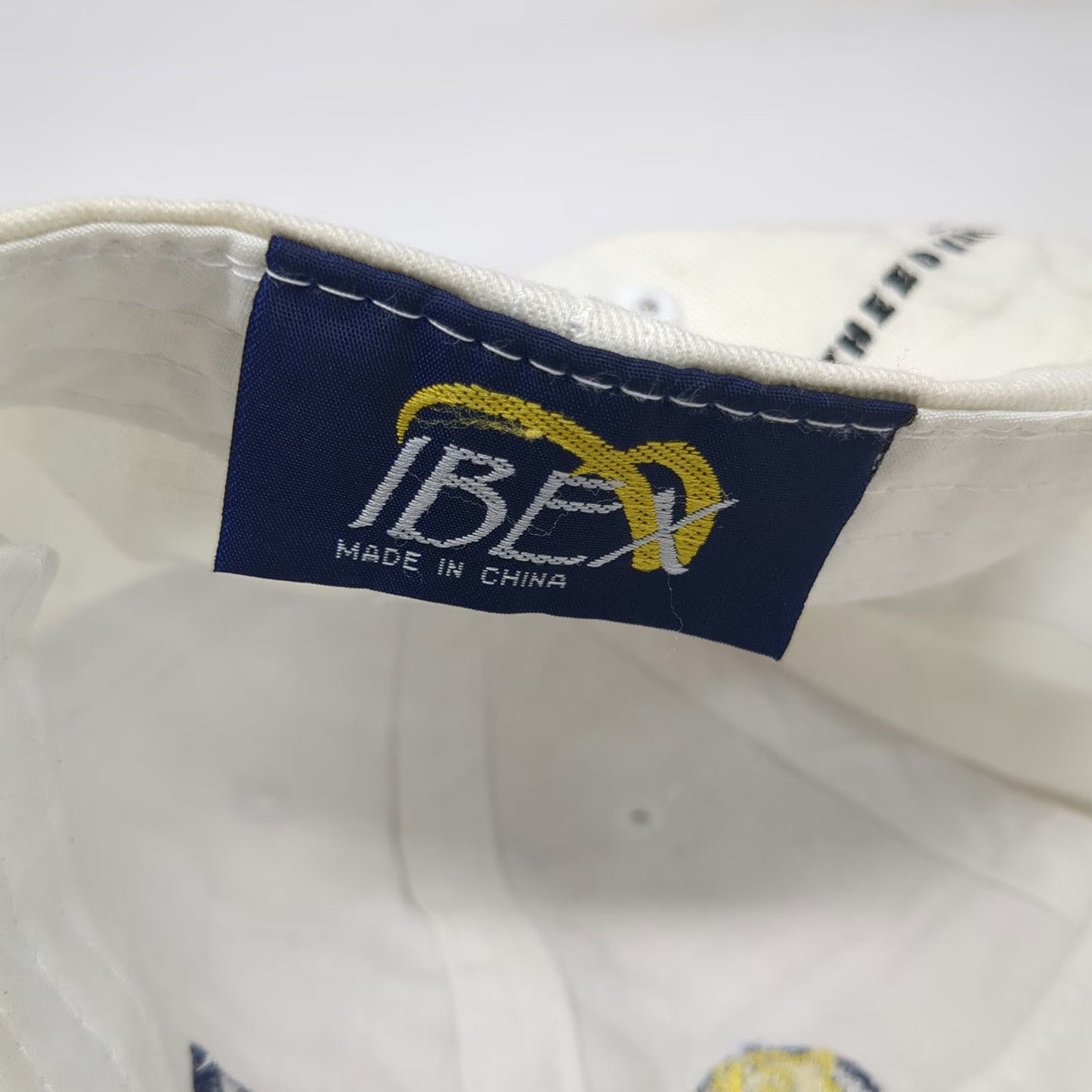 IBEX Baseball Cap White One Size Lockheed Martin IAMD Logo Cotton Slideback Hat