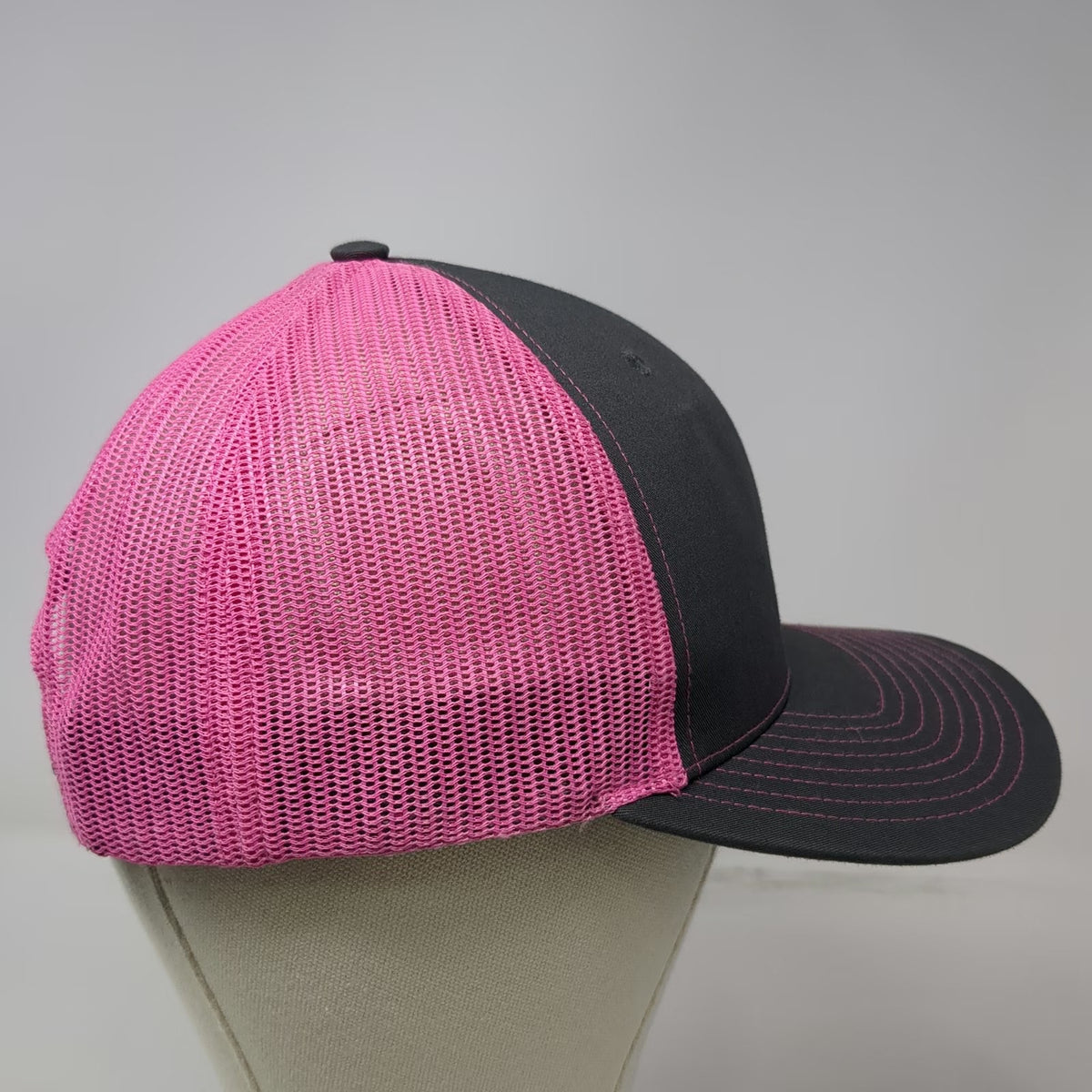 Richardson Trucker Hat Gray Pink One Size Plymouth 1938 Mesh Snapback 112