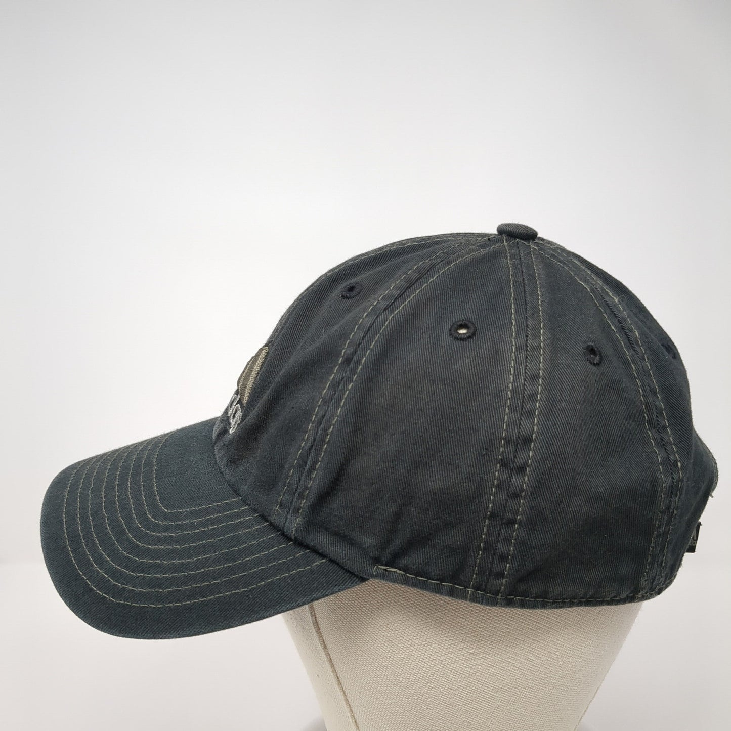 Adidas Slideback Hat Black Embroidered Logo 100% Cotton One Size Adjustable