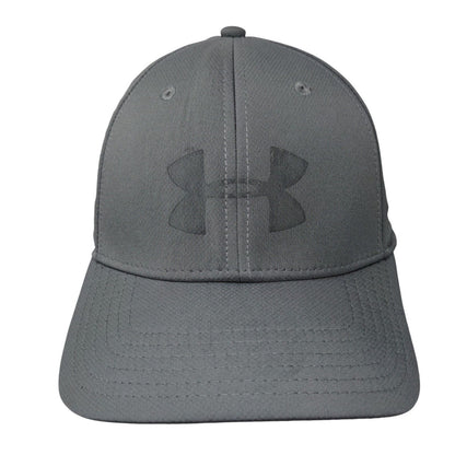 Under Armour Fitted Hat Gray Medium/Large 6 Panel Solid Vent Holes
