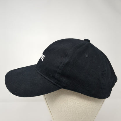 Onrel Slideback Hat Black OSFA Adjustable Embroidered Port & Company Cotton