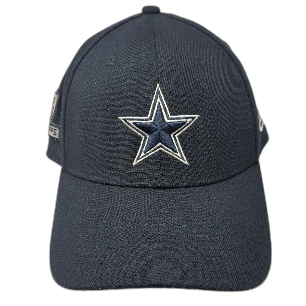 Dallas Cowboys NFL New Era Blue Cap XL Playoffs Patch 39THIRTY Stretch Fit Hat