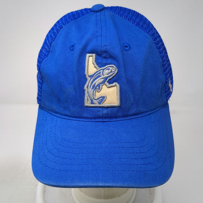 Zephyr Blue Trucker Hat One Size Idaho Fish Patch Mesh Back Snapback Adjustable