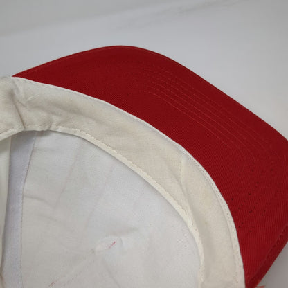 KC 5 Panel White Red One Size Coca-Cola Enjoy Script Pinstripe Snapback Hat