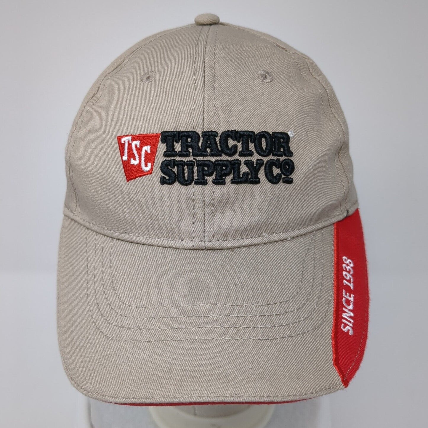 TSC Tractor Supply Co. Since 1938 Slideback Hat Tan One Size 6 Panel