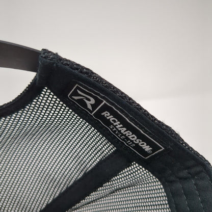 Healthwise Snapback Mesh Back Trucker Hat Black One Size Embroidered