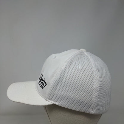 Trinity Solar Fitted Hat White L/XL Breathable Mesh Flexfit 6 Panel Yupoong