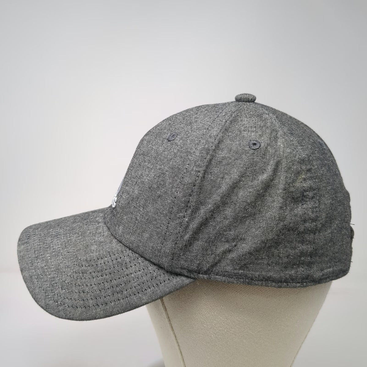 Adidas Baseball Cap Gray One Size Slideback Logo Cotton Strapback Hat Sport