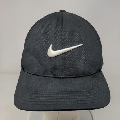 Nike Dri-Fit Fitted Hat Black One Size Breathable Embroidered Swoosh Just Do It