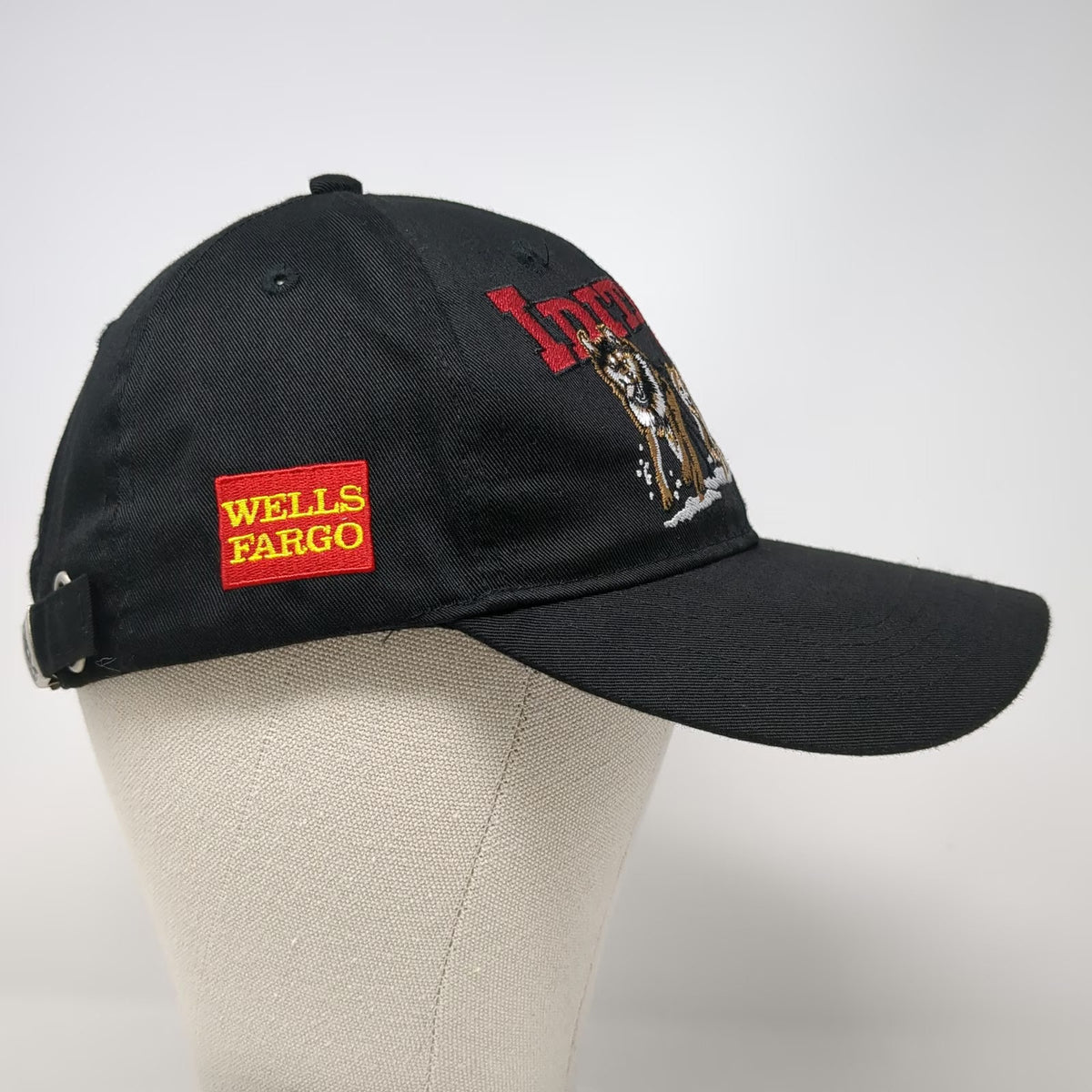 Iditarod Trail Committee Baseball Cap Black OSFM 2016 Sled Dog Race Wells Fargo