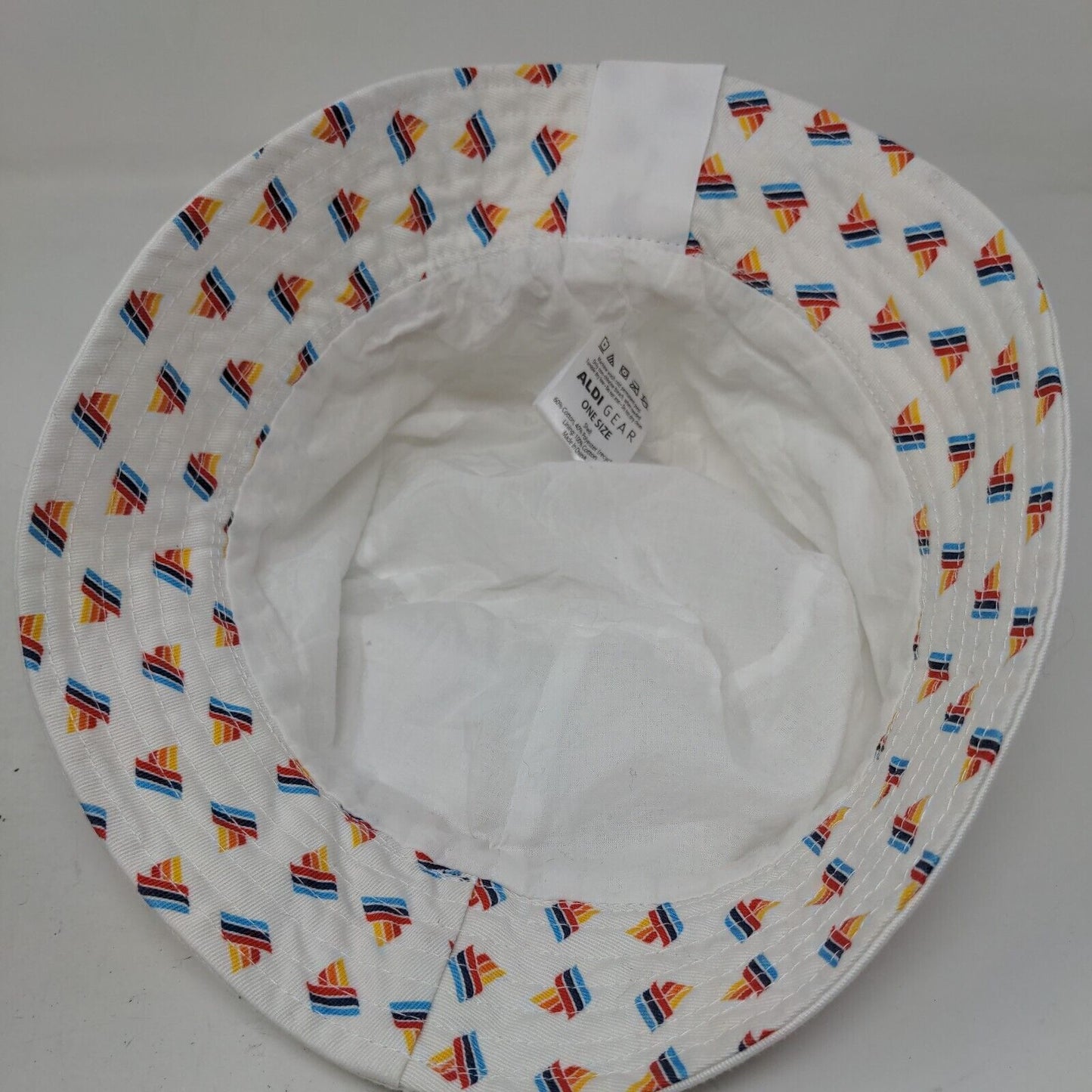 Aldi Bucket Hat Multicolor One Size Retro Striped Lightweight