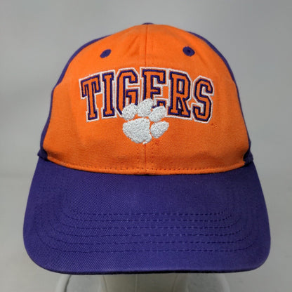 Clemson Tigers Strapback Hat Purple Orange Embroidered Logo NCAA Adjustable