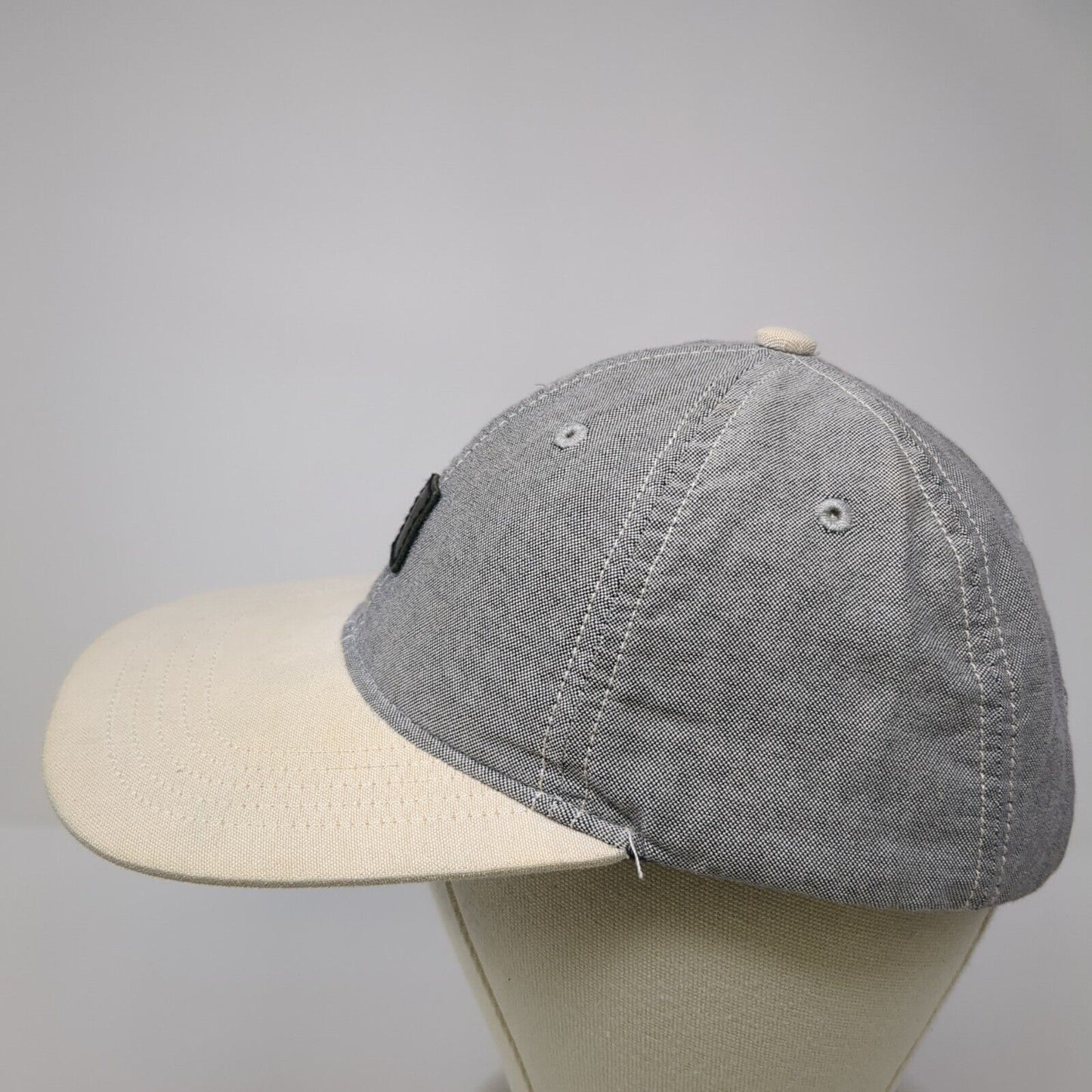 American Eagle Outfitters Patch Slideback Hat Gray One Size Leather Strap