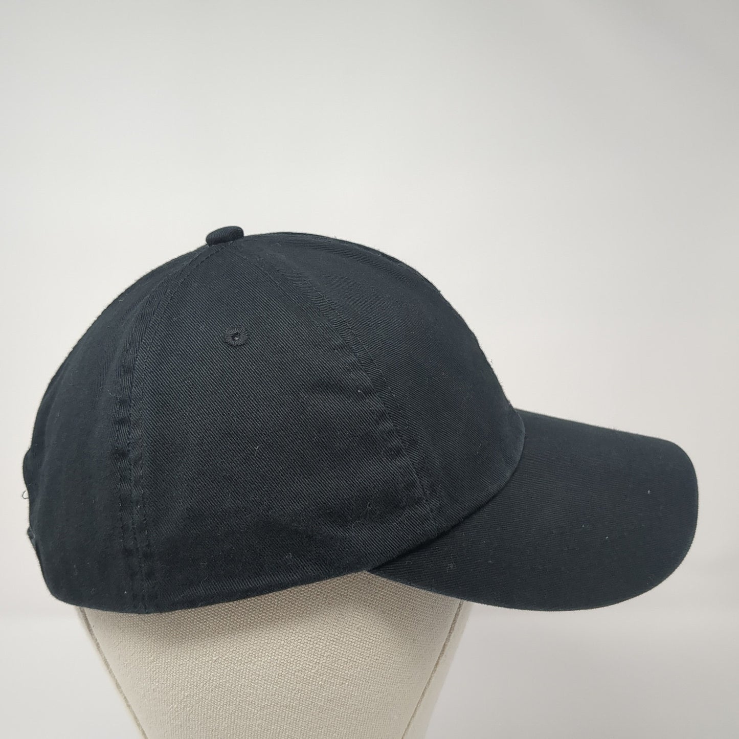 Unbranded Strapback Hat Black One Size Adjustable Outdoor Solid Blank