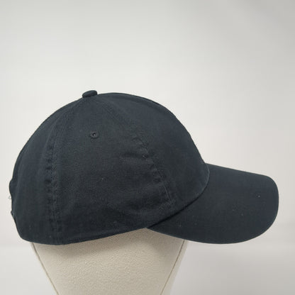 Unbranded Strapback Hat Black One Size Adjustable Outdoor Solid Blank