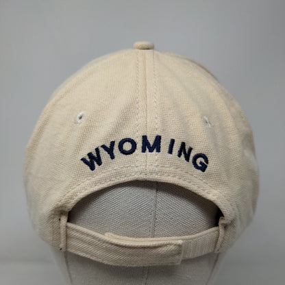 Old Faithful Wyoming Strapback Hat Tan Adult Embroidered Yellowstone