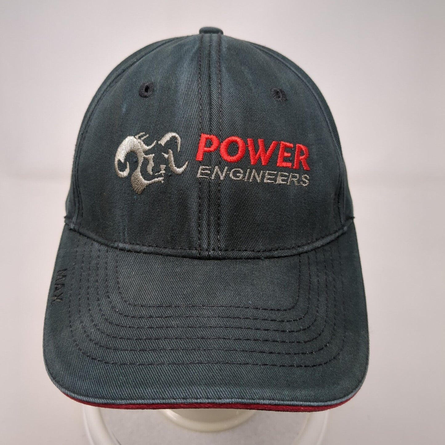 Power Engineers MAX Strapback Hat Black OSFA Embroidered Triple Crown