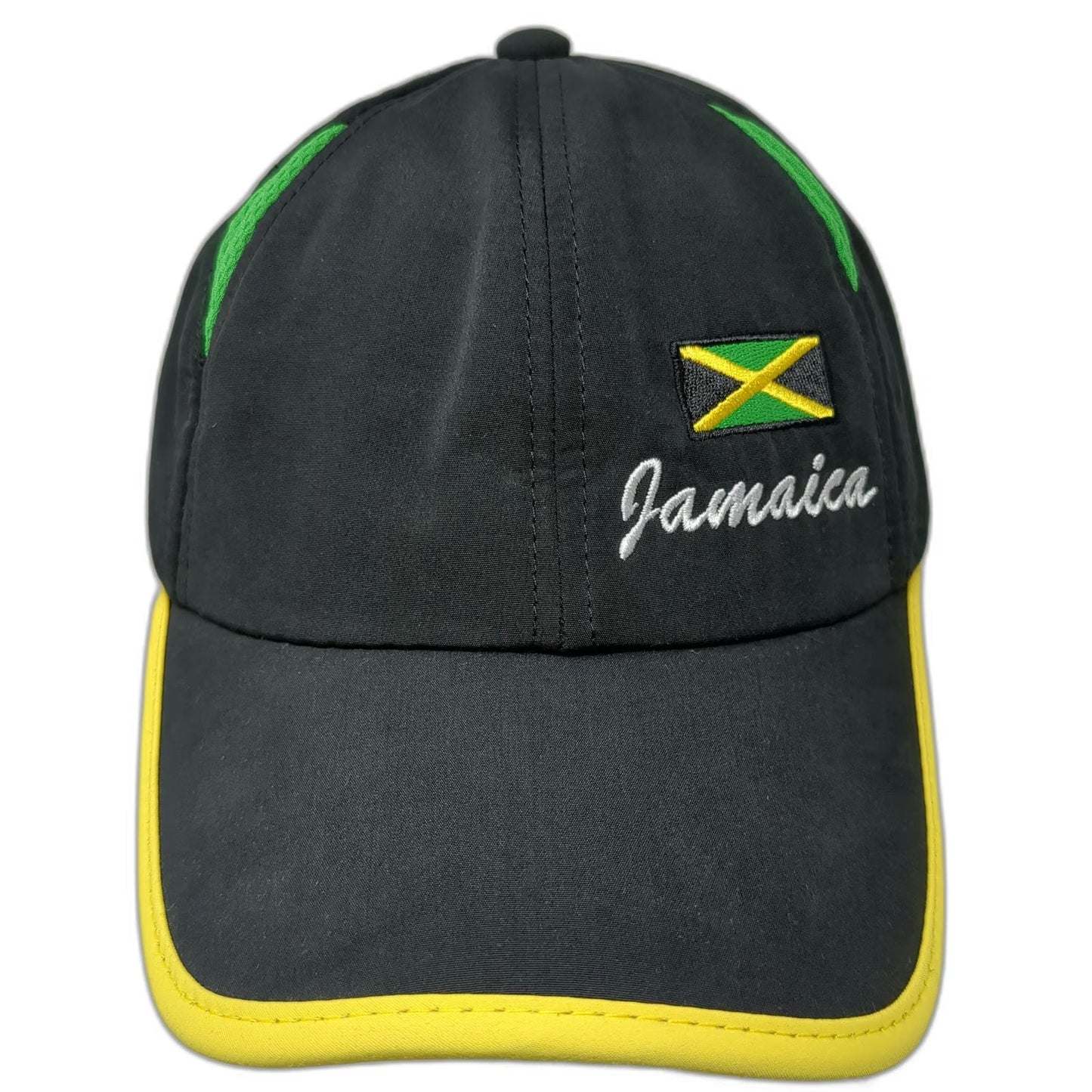 Hammer Head Baseball Cap Black Yellow Green One Size Jamaica Flag Hat Slideback
