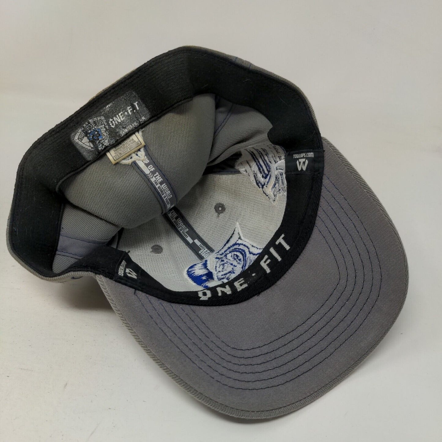 Duke Blue Devils Fitted Hat Gray OSFA Embroidered Logo Hit Top of the World