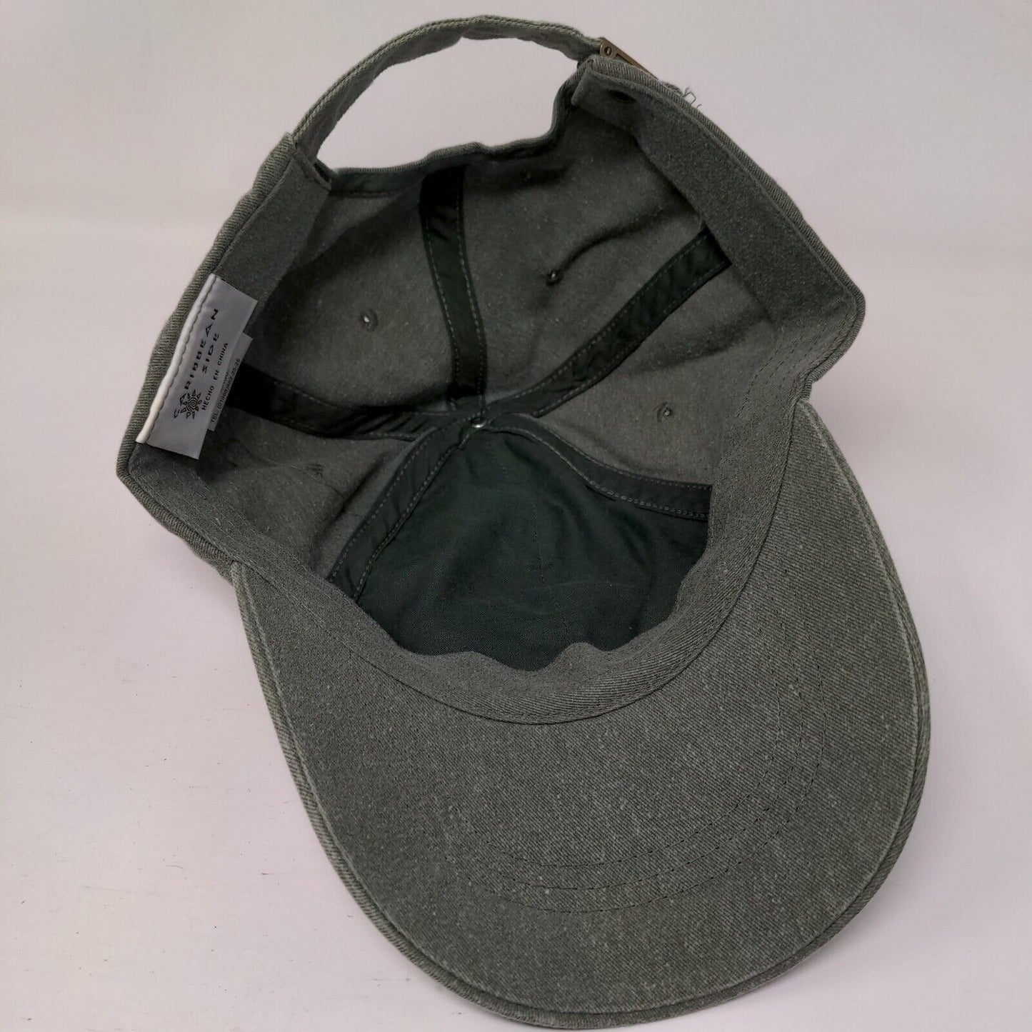 Cancun 1972 Mexico Slideback Hat Green One Size Adjustable Caribbean Side Cotton