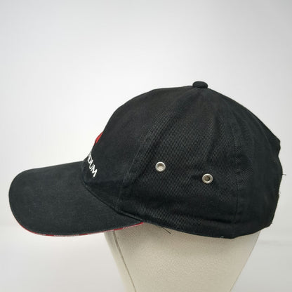 Archibald Baseball Cap Black One Size Carborundum Logo Strapback Eyelets Hat