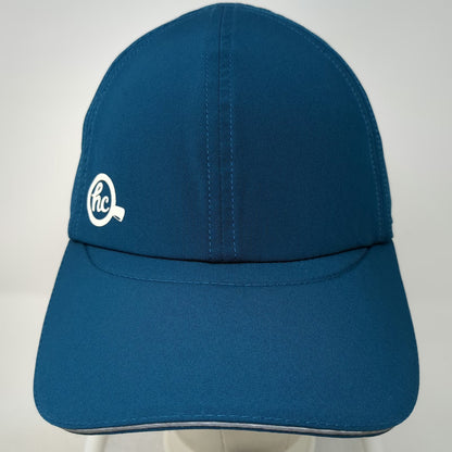 Allstate Hot Chocolate 15k 5k Run Baseball Cap Blue One Size Reflective Brim Hat