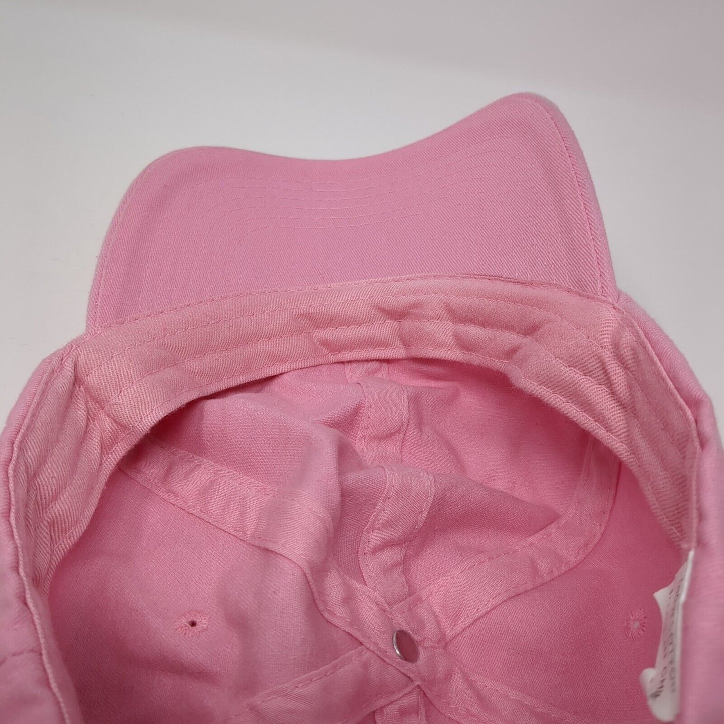 Unbranded Slideback Hat Pink One Size Adjustable Vented Holes 6 Panel Cotton