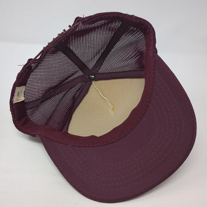 Wolfe's Auto Auction Snapback Rope Trucker Hat Red One Size Colorblock