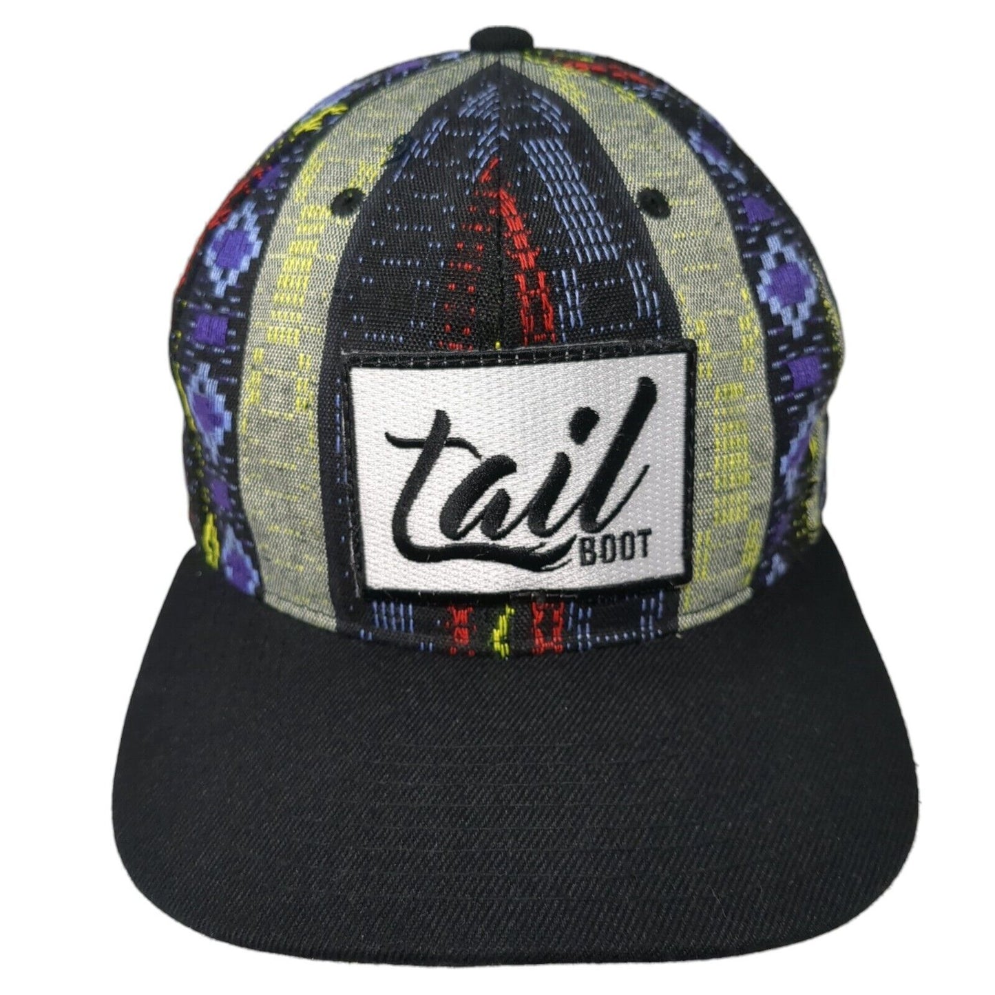 Tail Boot Patch Snapback Hat Multicolor One Size Adjustable Geometric