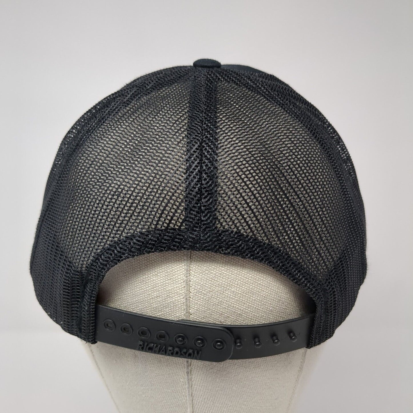 Fast Back Flag Snapback Trucker Hat Black One Size Mesh Back 6 Panel