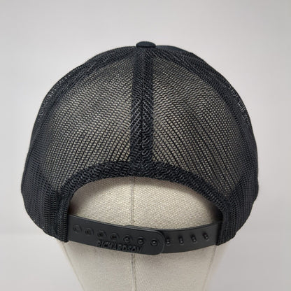 Fast Back Flag Snapback Trucker Hat Black One Size Mesh Back 6 Panel