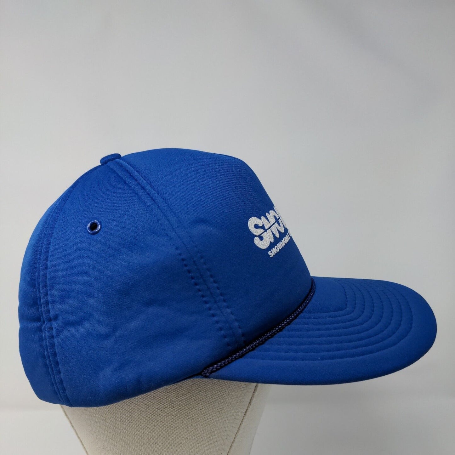 Sno West Snowmobile West Magazine Snapback Hat Blue OSFA Adjustable Rope