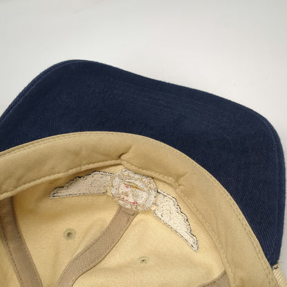 Dog Daze Baseball Cap Beige Blue One Size Alaska Airlines Wings Two-Tone Hat