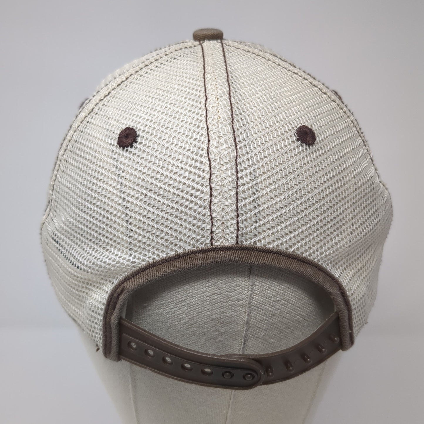 Okoboji Vintage Issue Snapback Trucker Hat Brown One Size Mesh Back